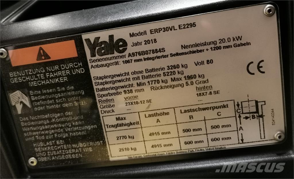 Yale ERP30VL Wózki elektryczne