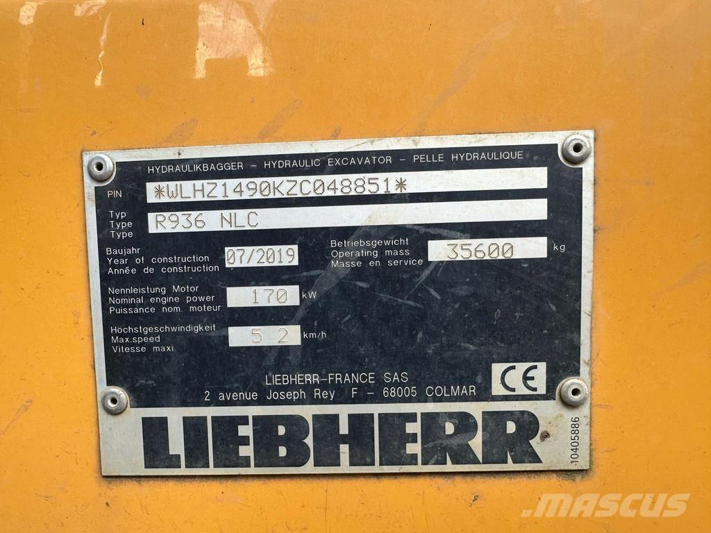 Liebherr R936 NLC Koparki gąsienicowe