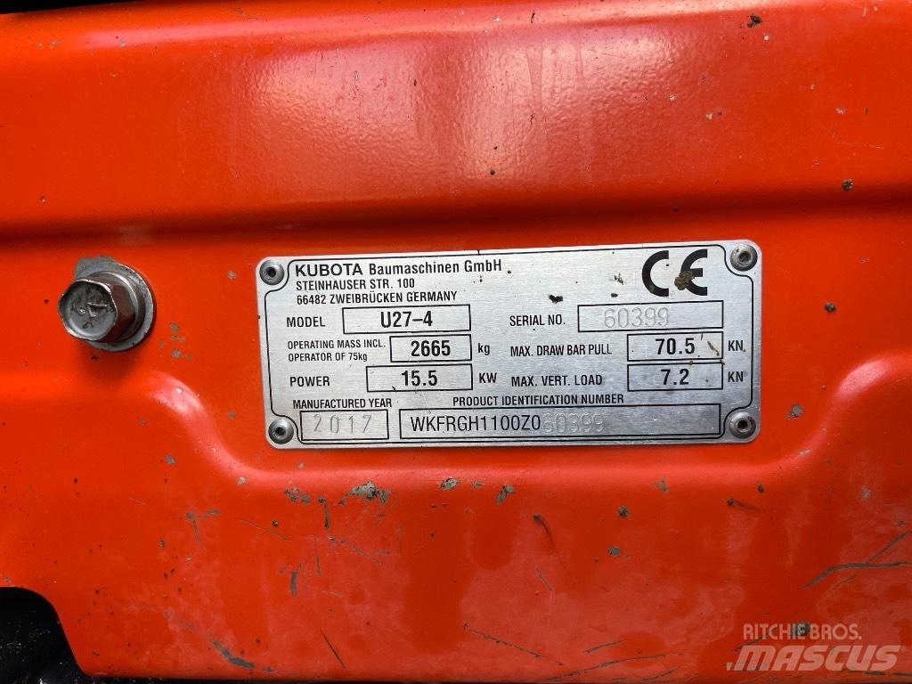 Kubota U 27-4 Minikoparki