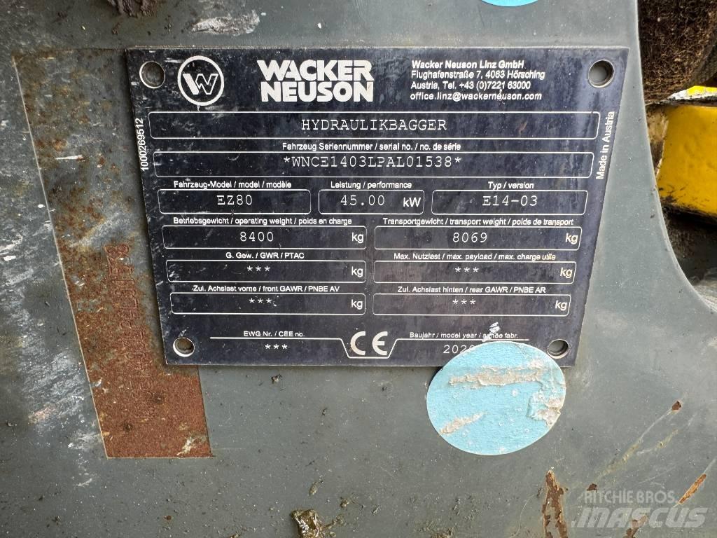 Wacker Neuson EZ80 Koparki gąsienicowe