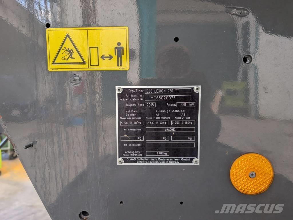 CLAAS Lexion 760 TT Kombajny zbożowe