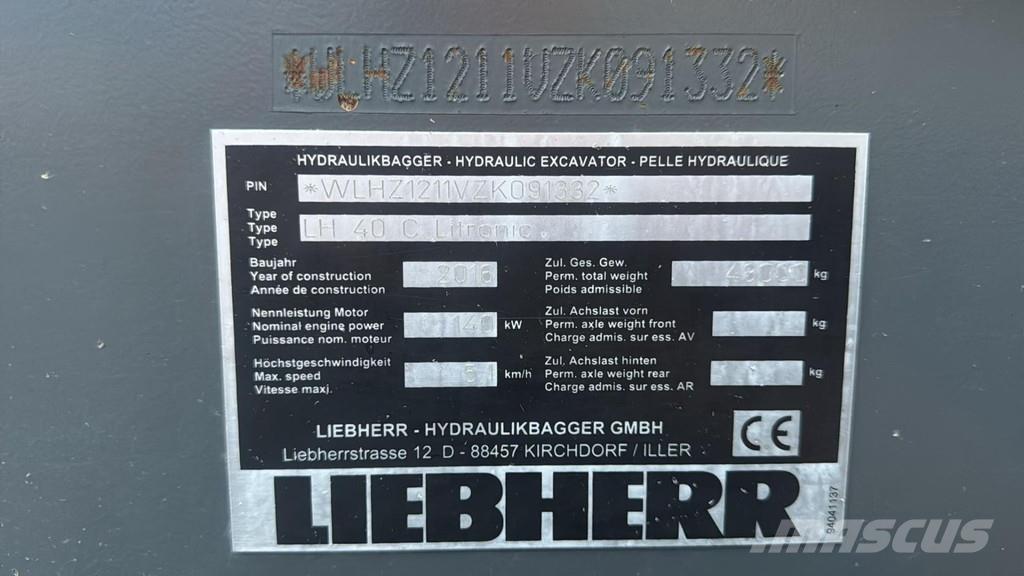 Liebherr LH 40C EW Koparki przeładunkowe