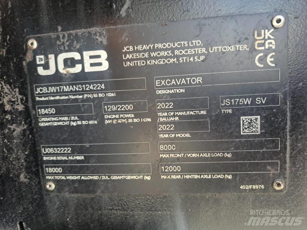 JCB JS 175 W Koparki kołowe