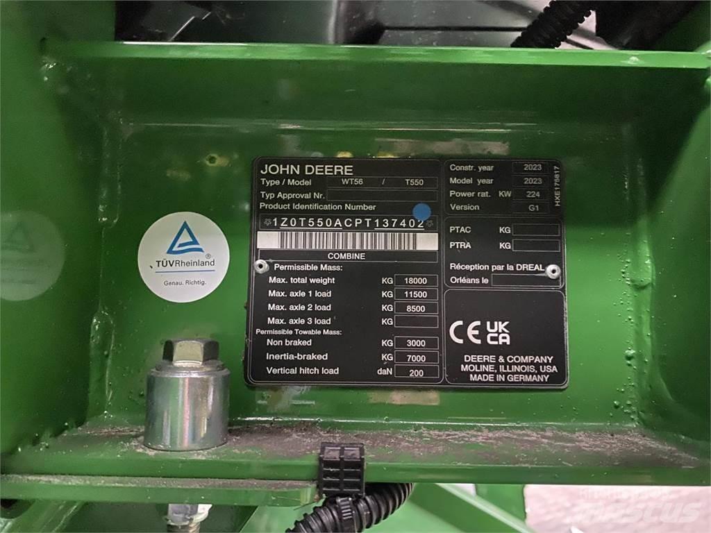 John Deere T550i Kombajny zbożowe