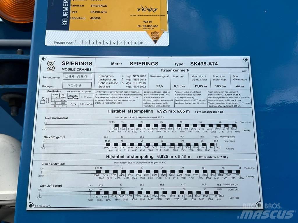 Spierings SK 498 AT4 Żurawie wieżowe
