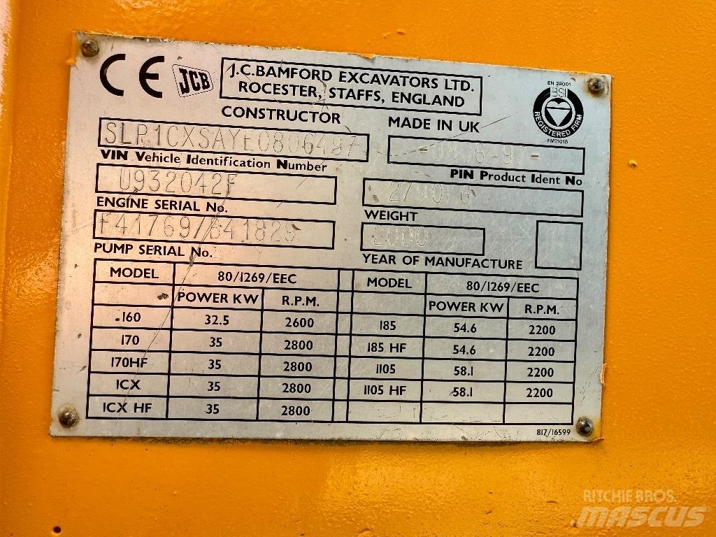 JCB 1 CX Koparko-ładowarki