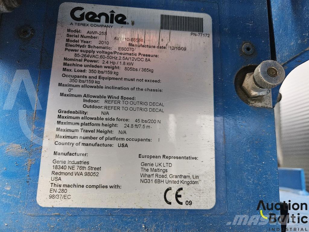 Genie AWP 25 S Inne podnośniki