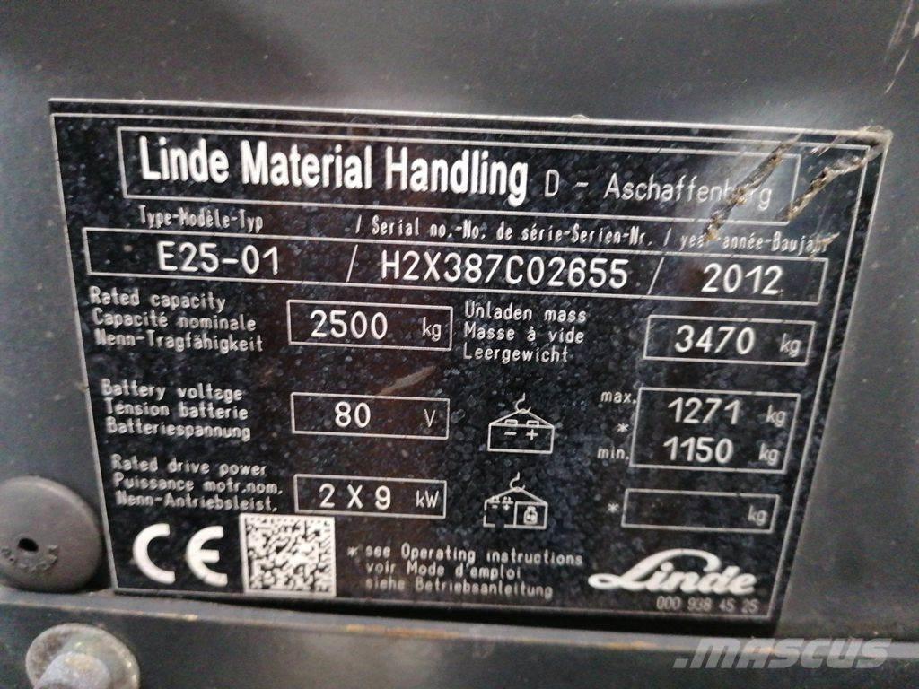 Linde E25-01 Wózki elektryczne