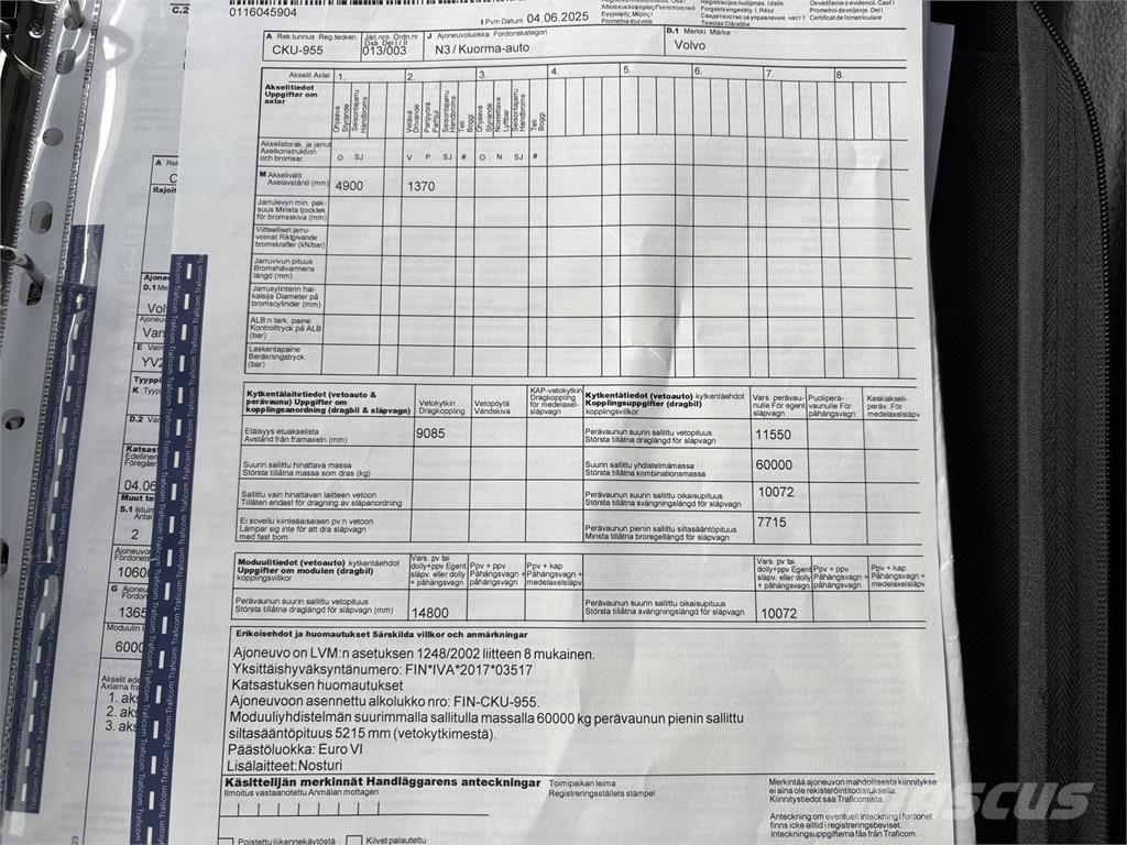 Volvo FM370 6x2 Żurawie samochodowe