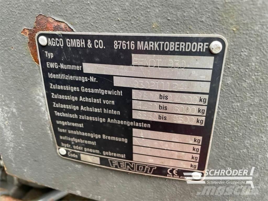 Fendt 930 VARIO Ciągniki rolnicze