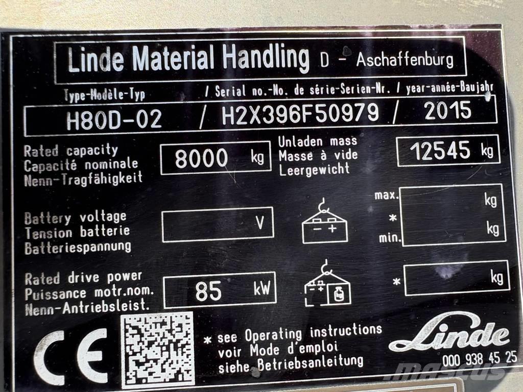 Linde H 80 D Wózki Diesla