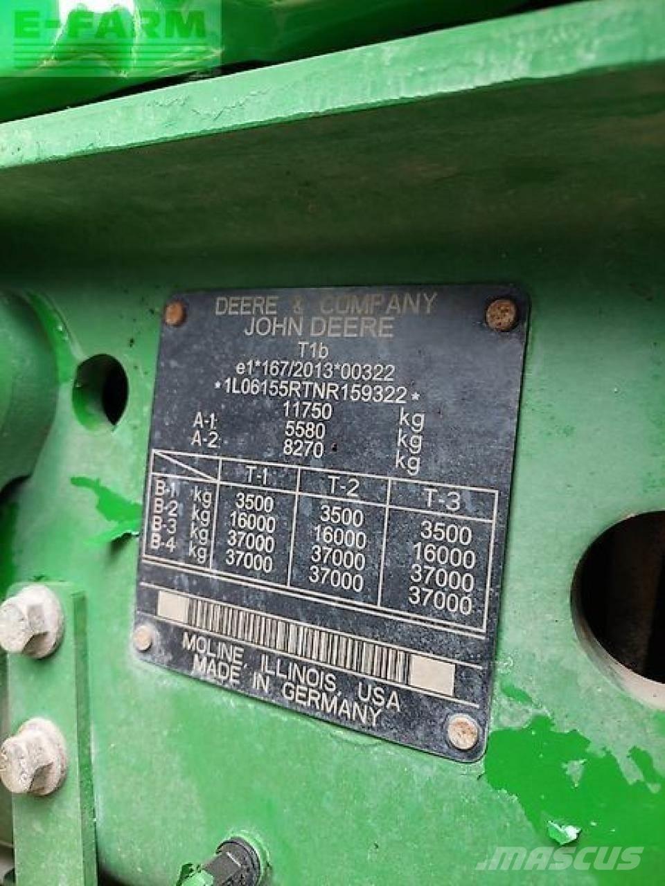 John Deere 6r155 Ciągniki rolnicze