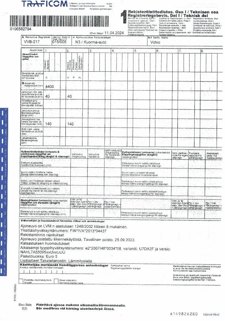 Volvo FL 240 Samochody ciężarowe ze skrzynią zamkniętą