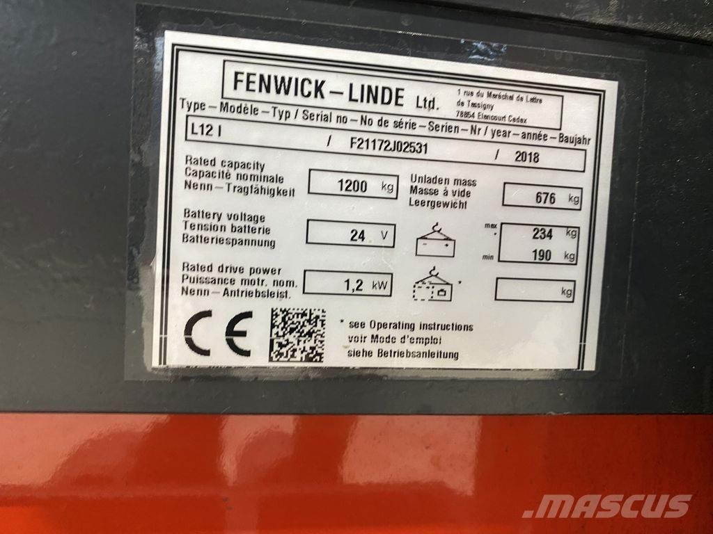 Linde L12 I Wózki widłowe unoszące z dyszlem
