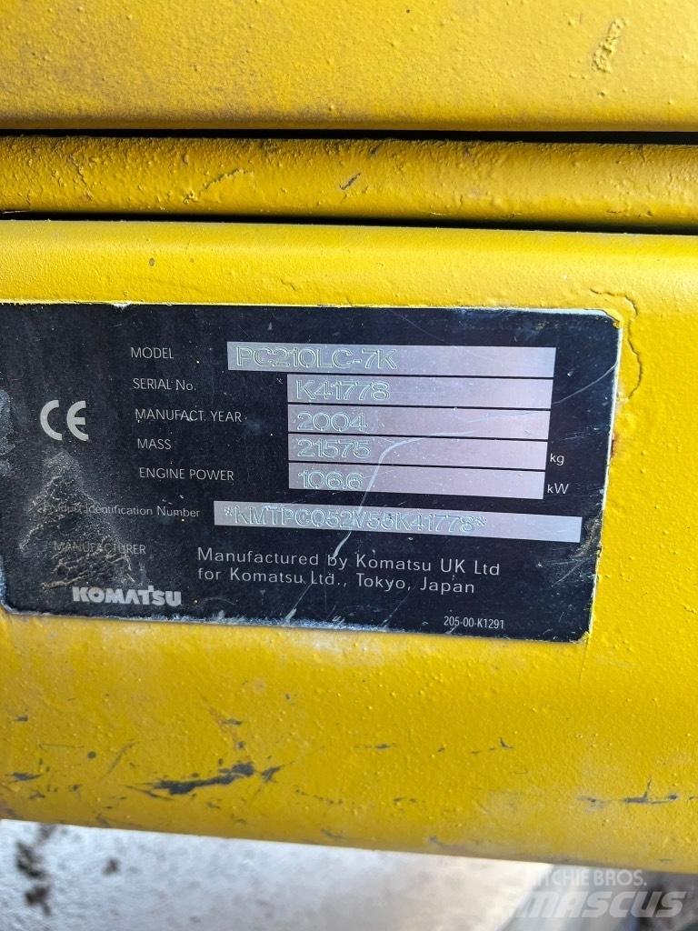Komatsu PC 210 LC-7K Koparki gąsienicowe