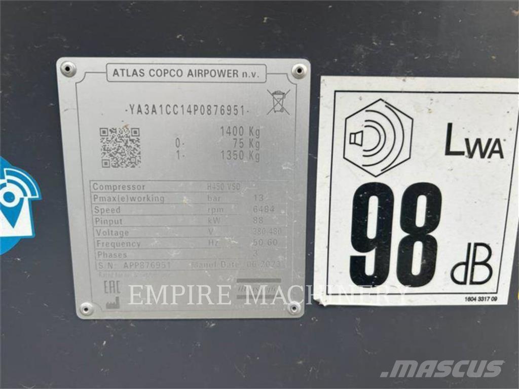 Atlas Copco H450 Kompresory