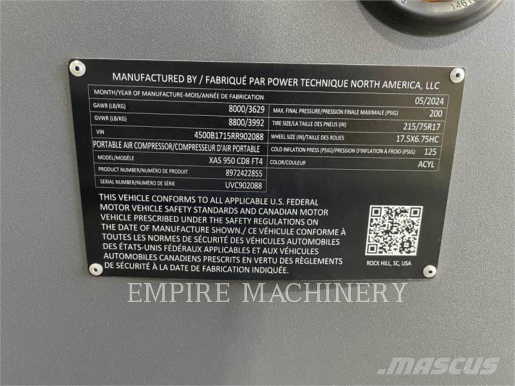 Atlas Copco XAS950CD Kompresory