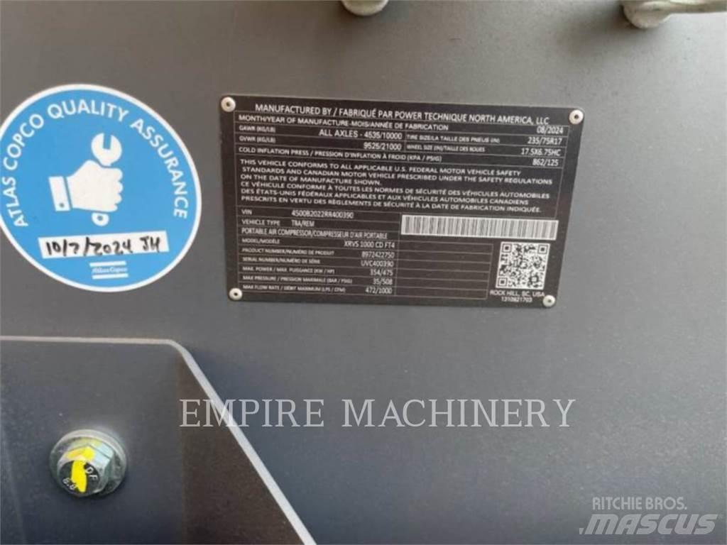 Atlas Copco XRVS1000CD Kompresory