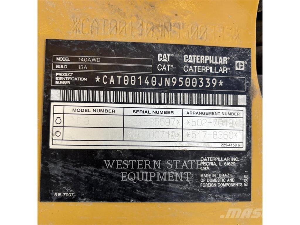 CAT 140 Równiarki