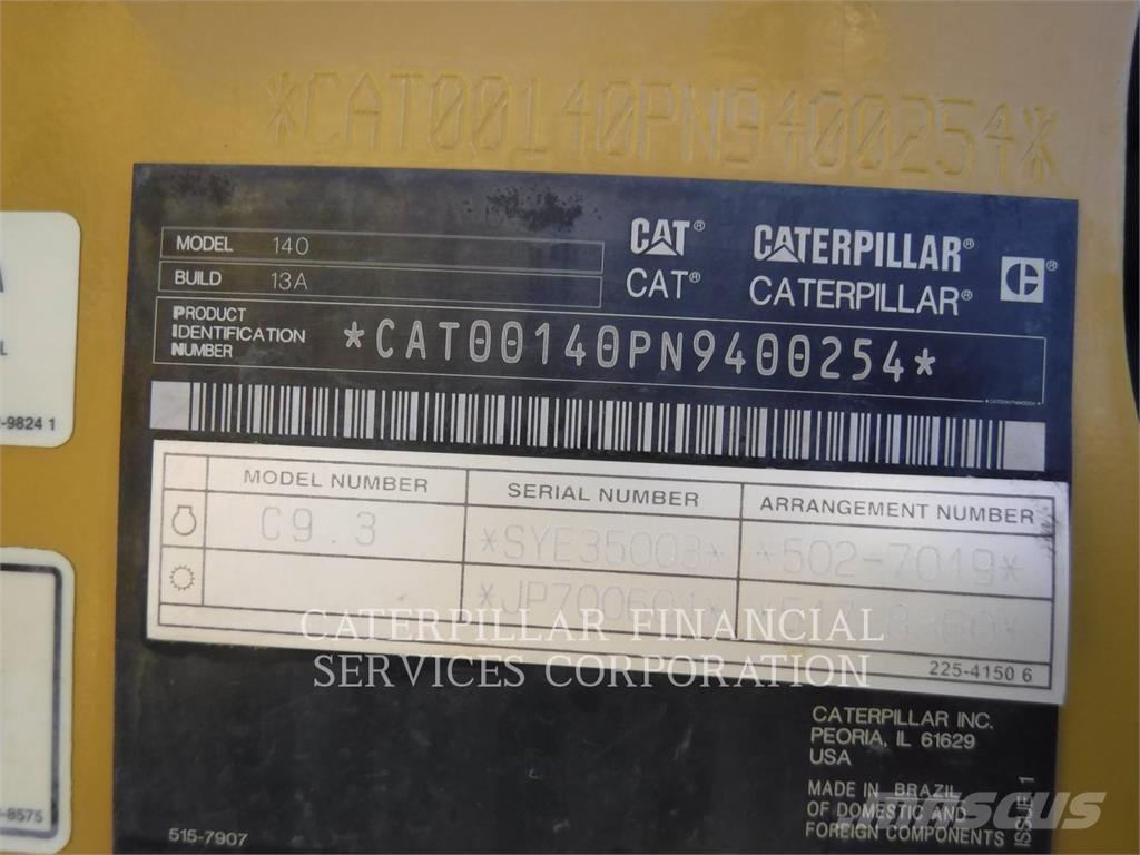 CAT 140-13 Równiarki