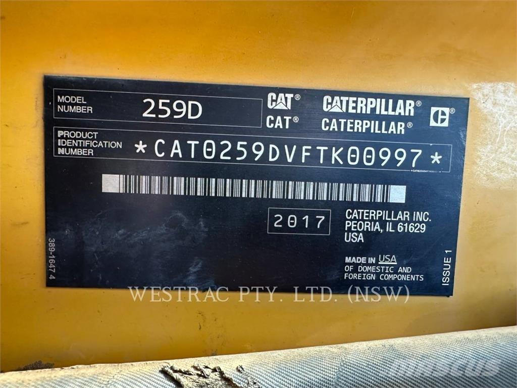 CAT 259D Ładowarki gąsienicowe