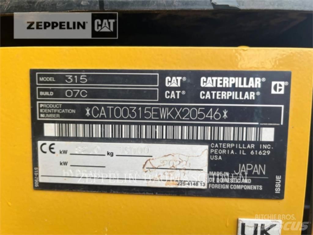 CAT 315-07B Koparki gąsienicowe