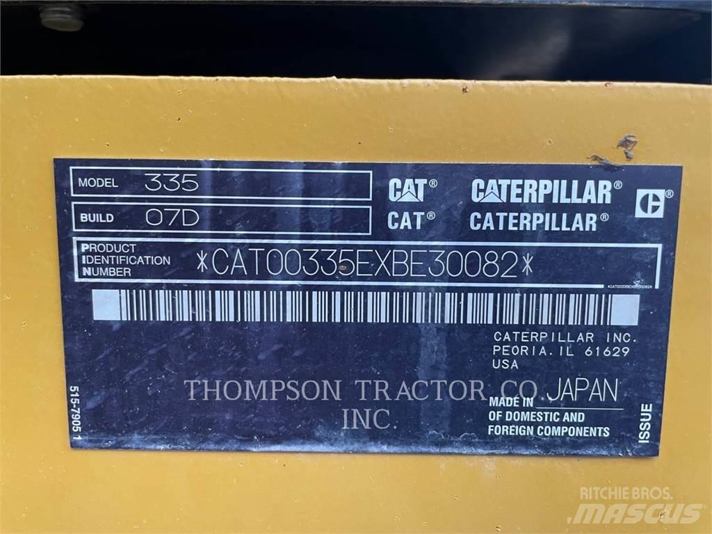 CAT 335 Koparki gąsienicowe