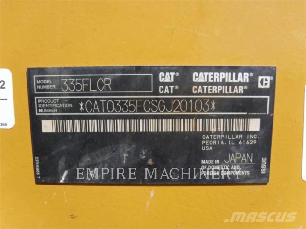 CAT 335FL TH Koparki gąsienicowe