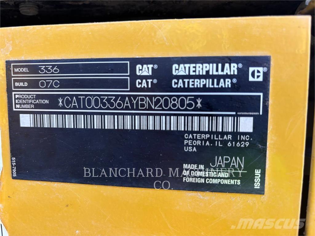 CAT 336 Koparki gąsienicowe