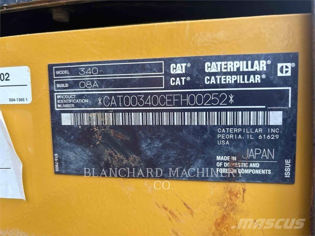 CAT 340 Koparki gąsienicowe