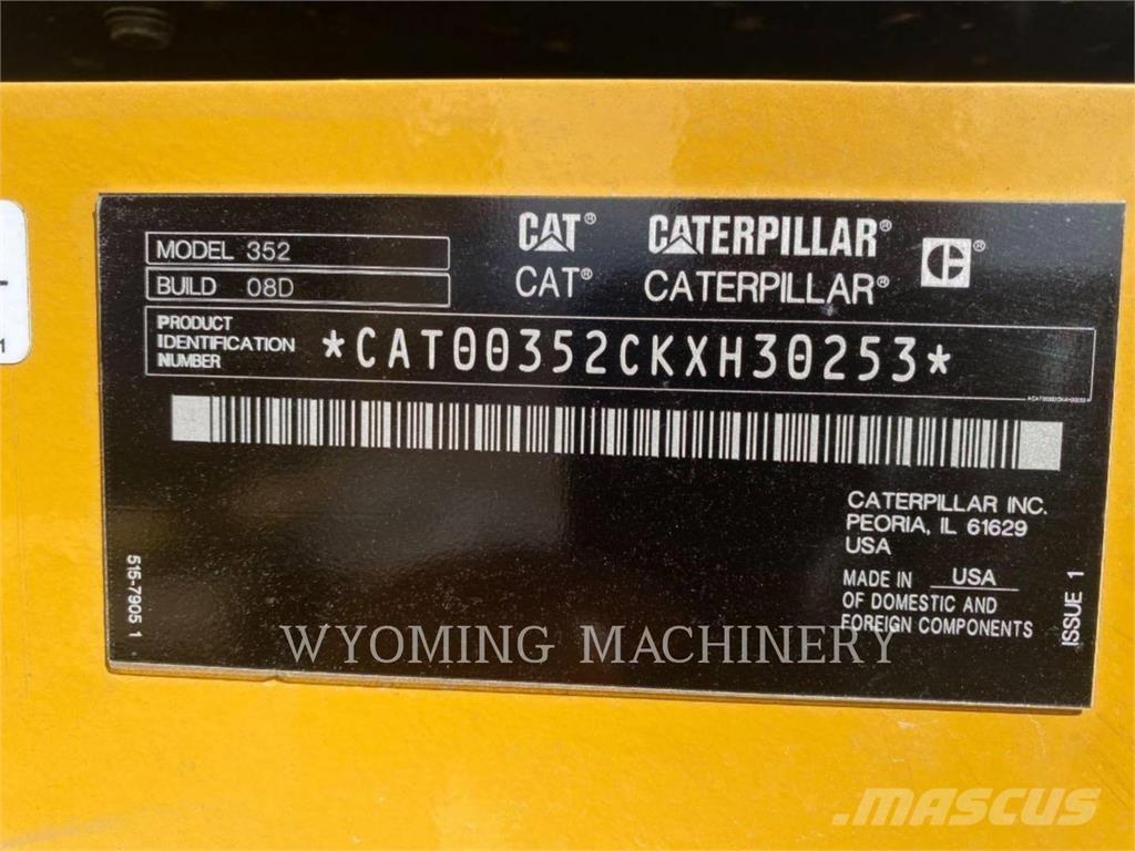 CAT 352 Koparki gąsienicowe