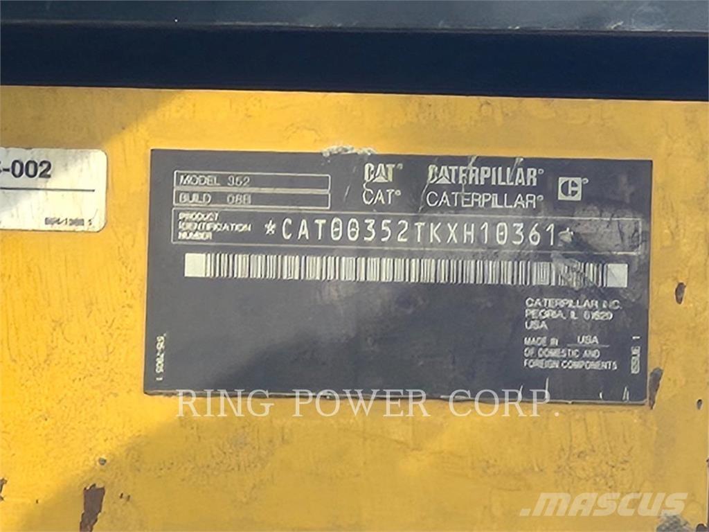 CAT 352-08 Koparki gąsienicowe