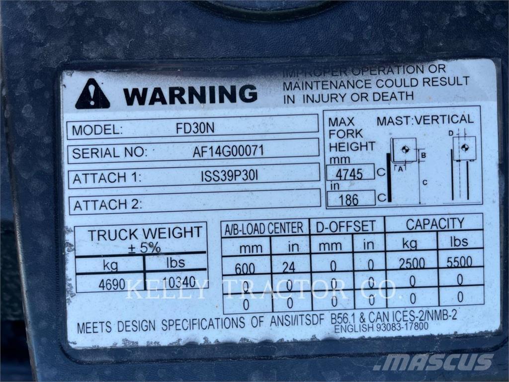 CAT FD30N Wózki widłowe inne