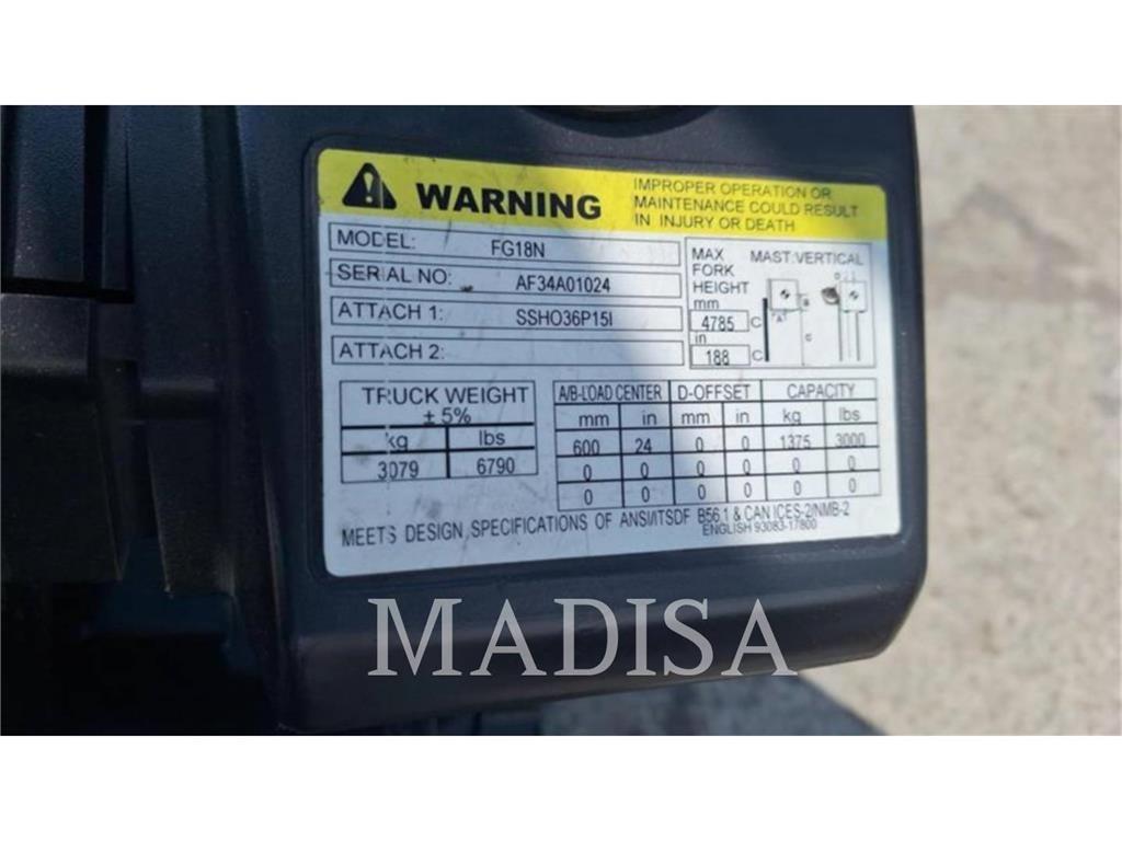 CAT FG18N Wózki widłowe inne