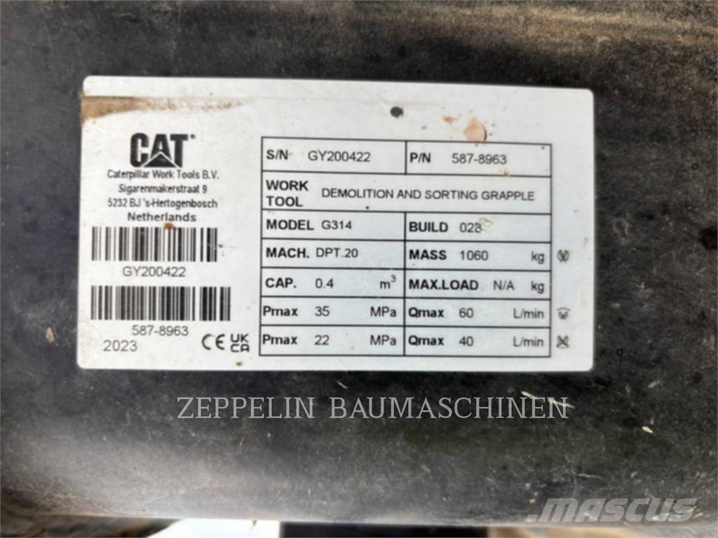 CAT G314-D Chwytaki