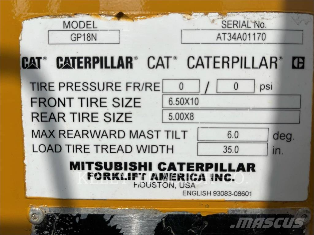 CAT MCFGP18N5 Wózki LPG