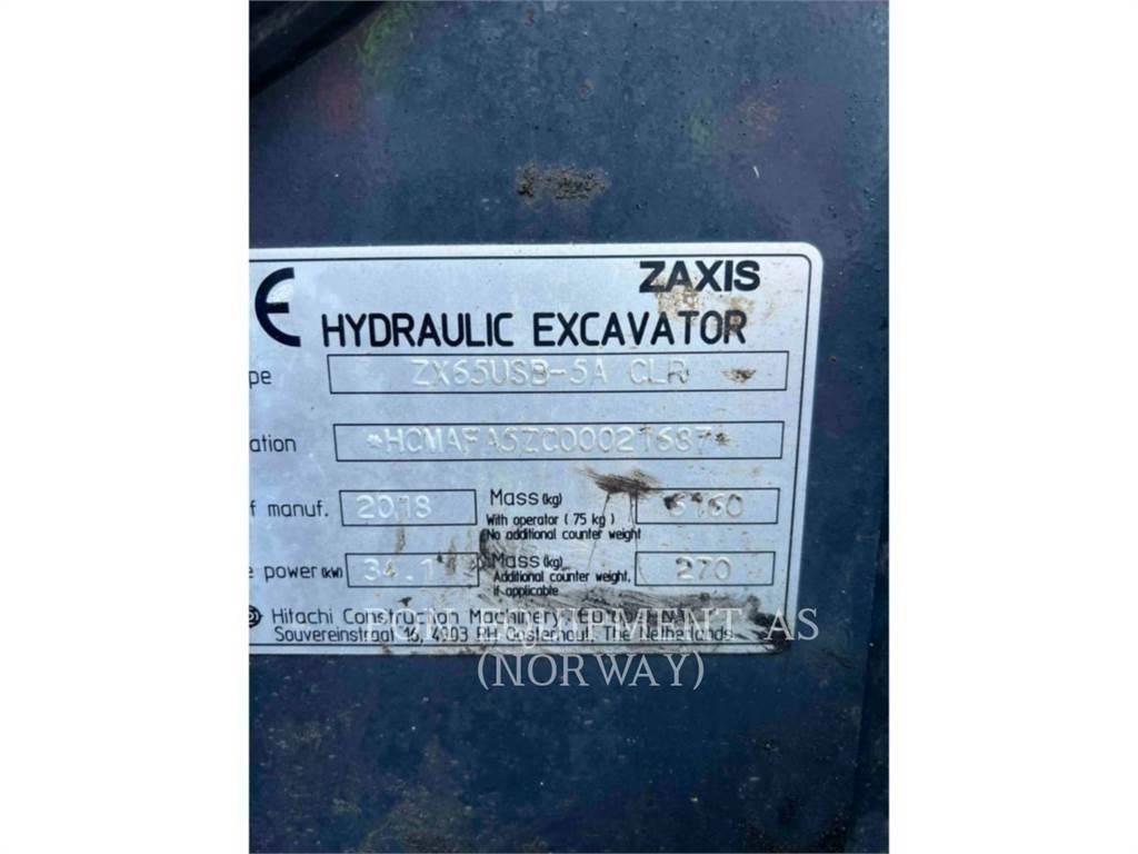 Hitachi ZX65 Koparki gąsienicowe