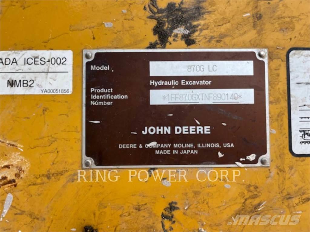 John Deere & CO. 870GLC Koparki gąsienicowe