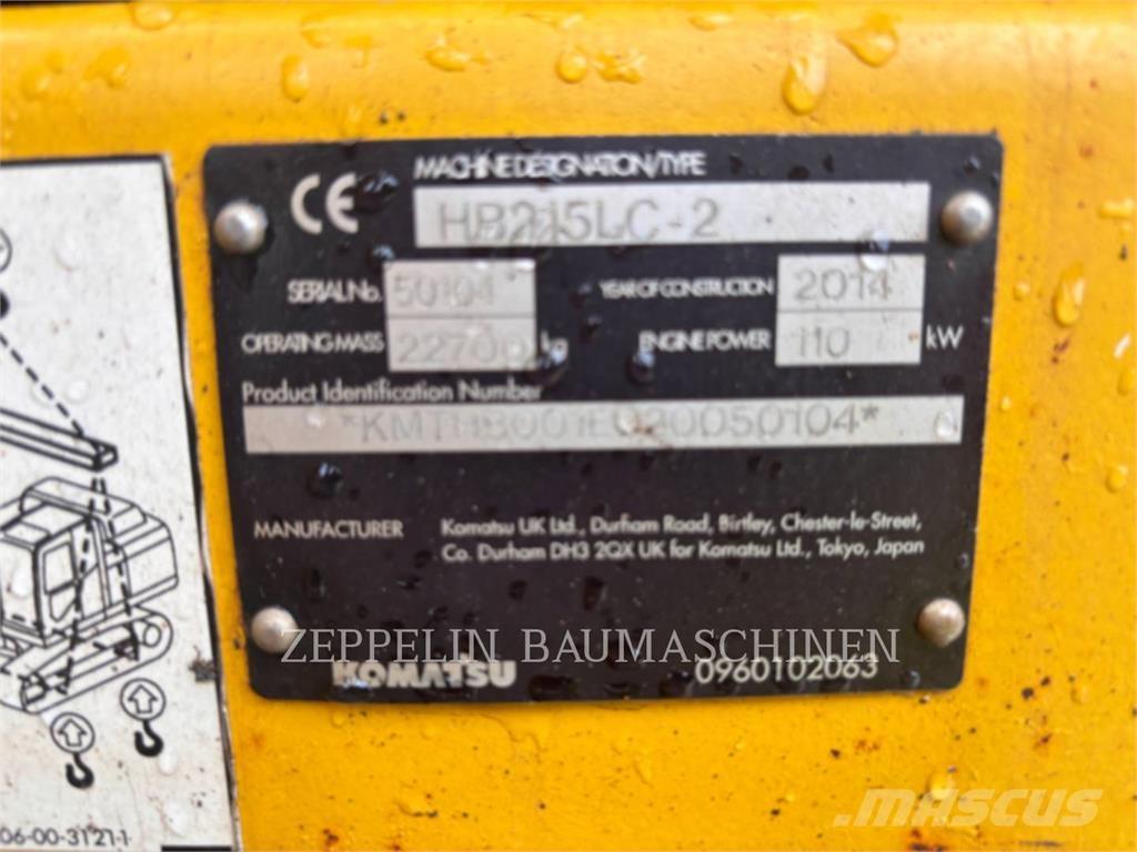 Komatsu HB215LC-2 Koparki gąsienicowe