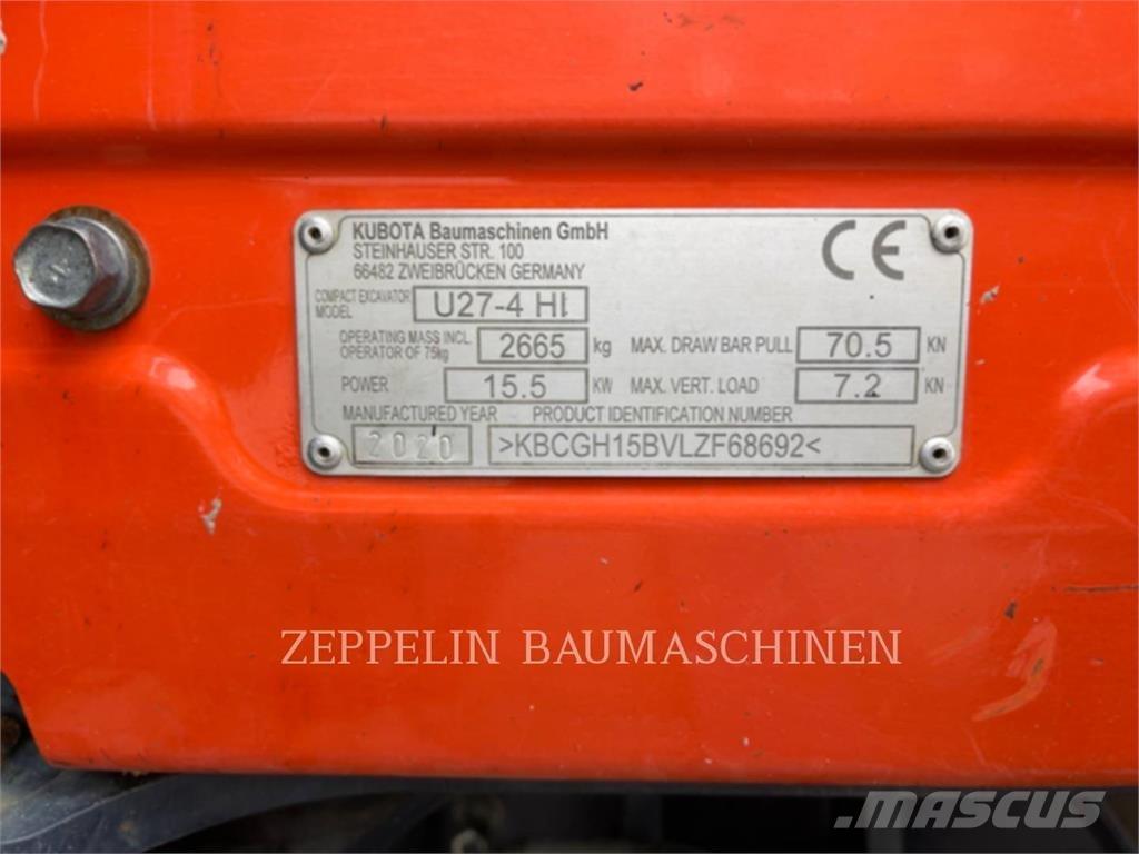 Kubota U27-4 Koparki gąsienicowe