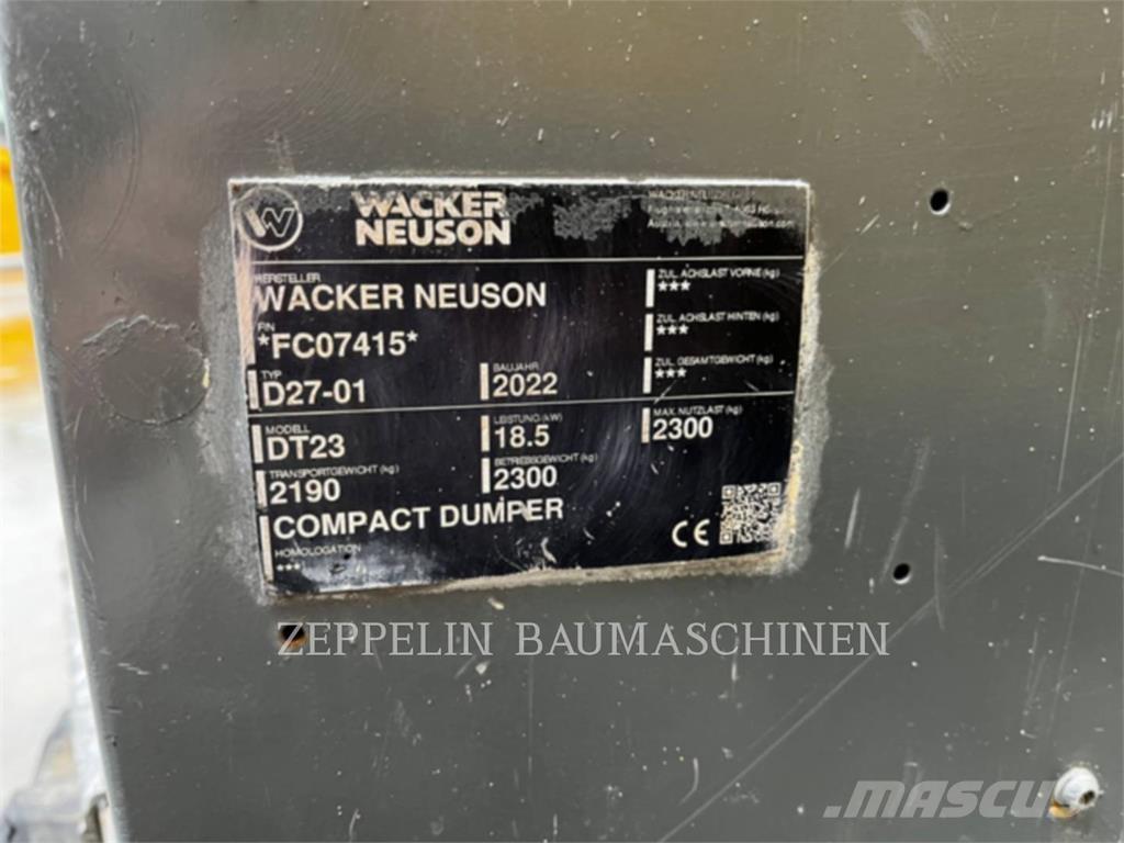 Wacker DT23 Wozidła przegubowe