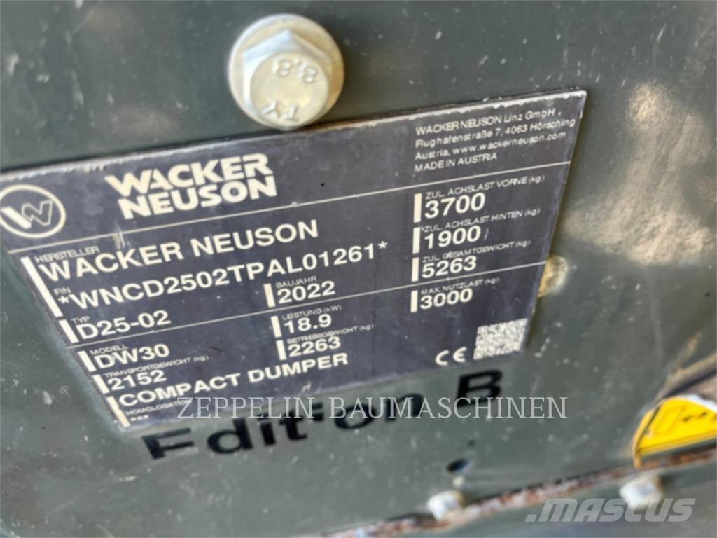 Wacker DW30 Wozidła przegubowe