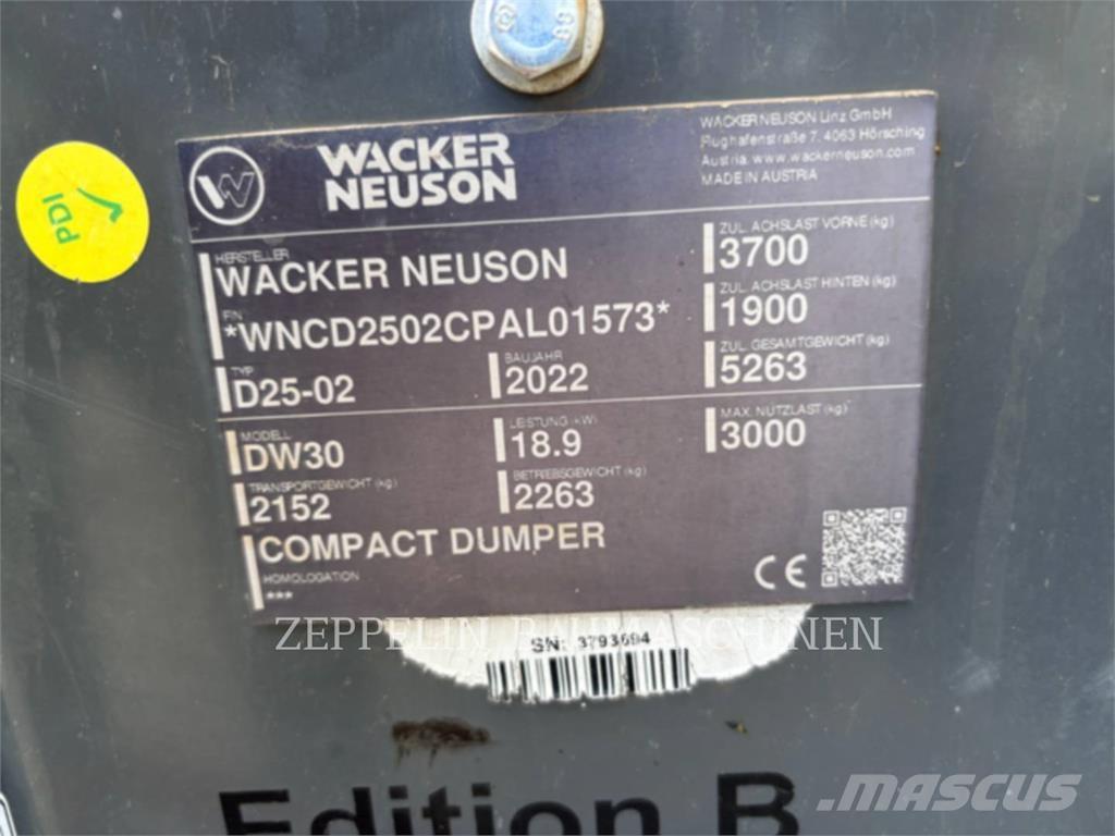Wacker DW30 Wozidła przegubowe