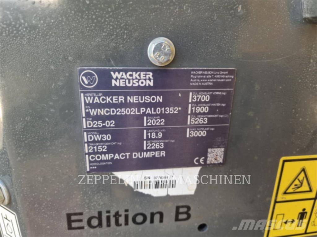Wacker DW30 Wozidła przegubowe
