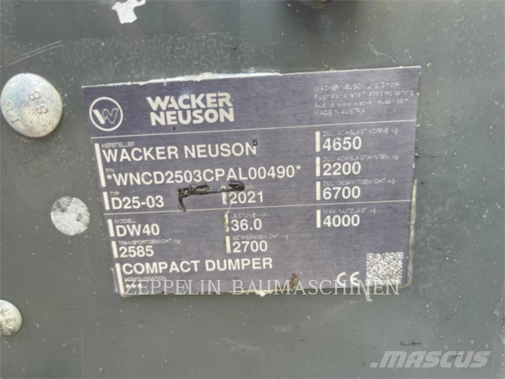 Wacker DW40 Wozidła przegubowe