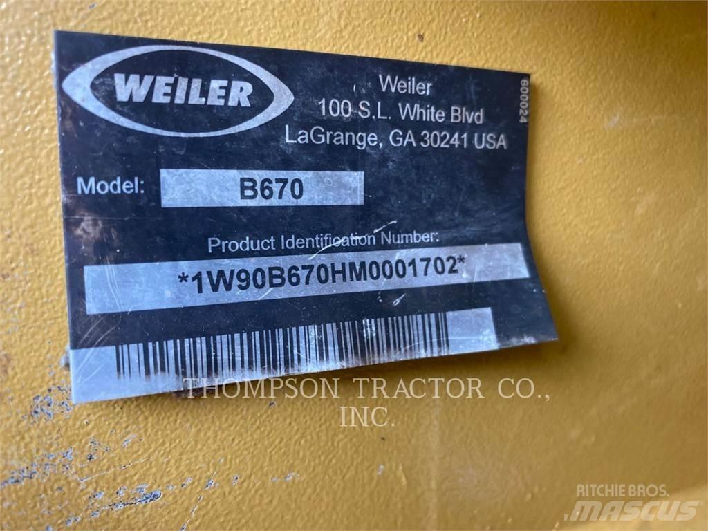 Weiler B670 Harwestery gąsienicowe