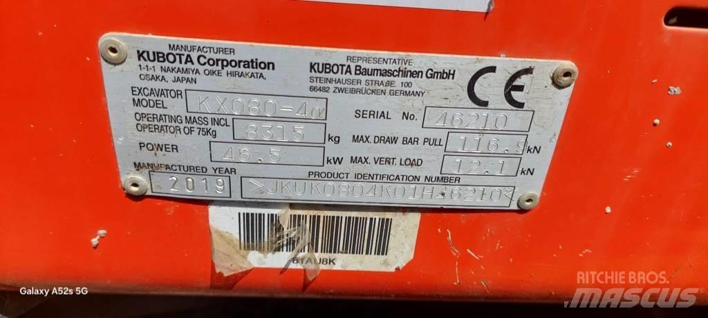 Kubota KX 080-4 Midikoparki  7t - 12t