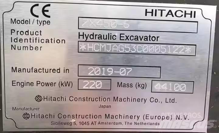 Hitachi ZX450H Koparki gąsienicowe