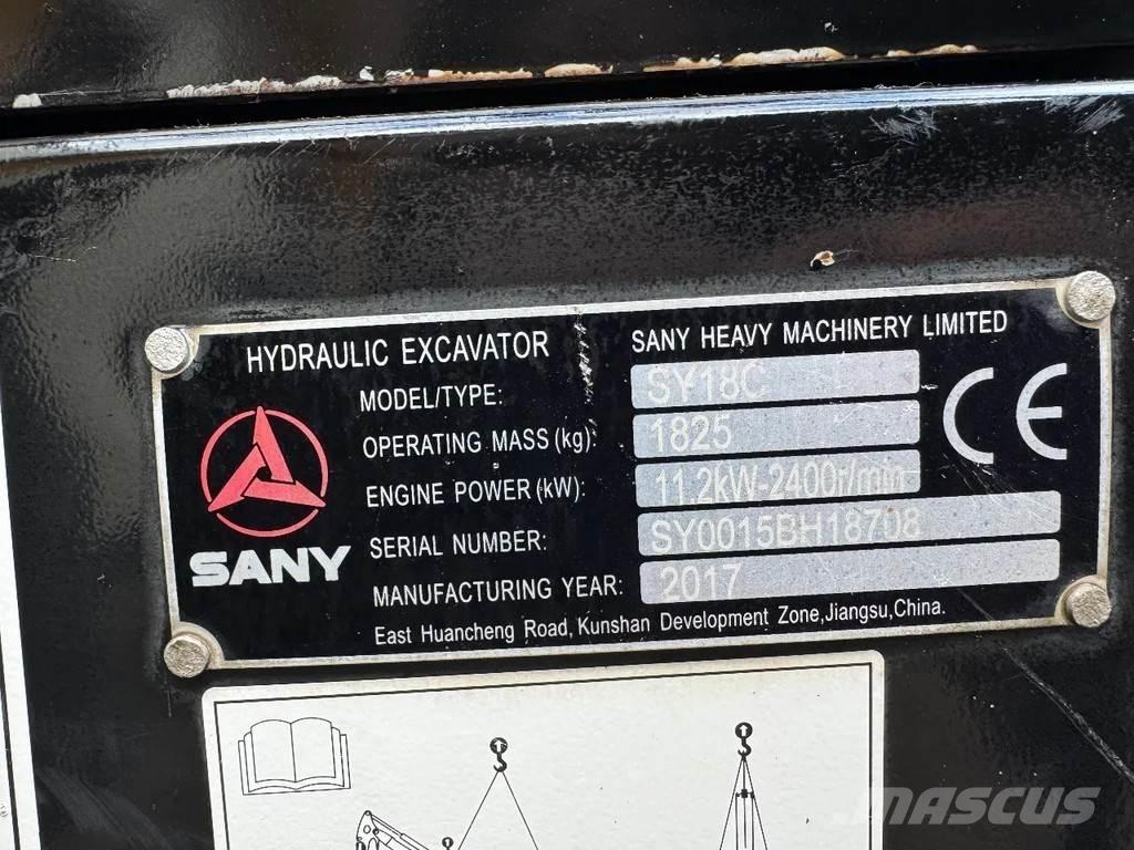 Sany SY18C Minikoparki