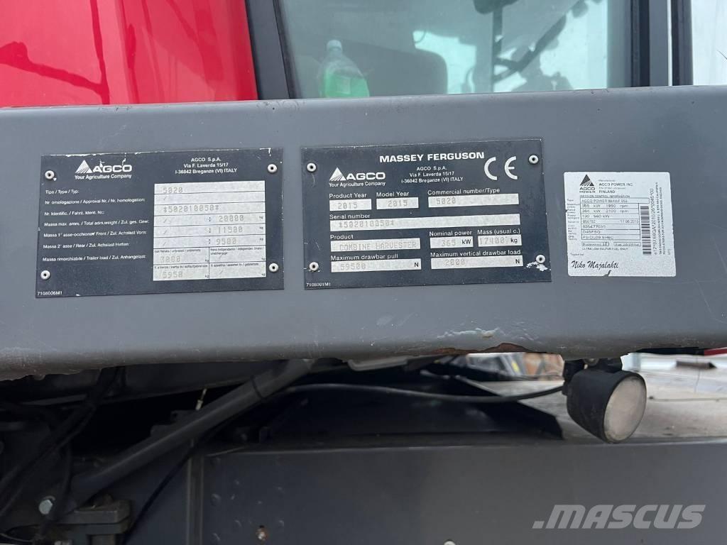 Massey Ferguson 9380 Kombajny zbożowe